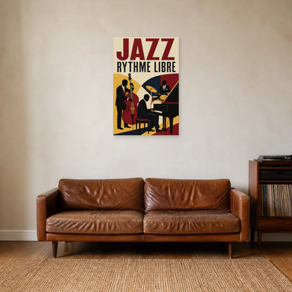 Affiche Jazz – Rythme libre dans un salon - Art Virtuoso