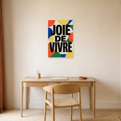 Affiche Joie de vivre – Géométrie colorée dans un bureau - Art Virtuoso