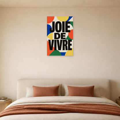 Affiche Joie de vivre – Géométrie colorée dans une chambre - Art Virtuoso