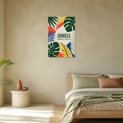 Affiche Jungle – Formes et feuilles dans une chambre - Art Virtuoso