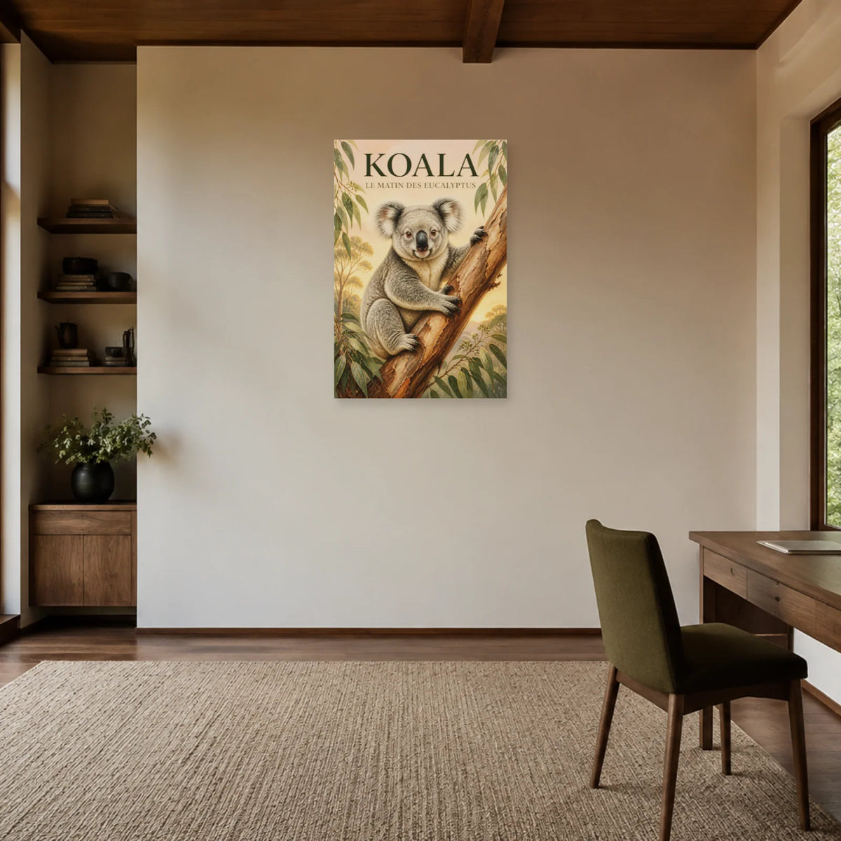 Affiche Koala, le matin des eucalyptus dans un bureau - Art Virtuoso