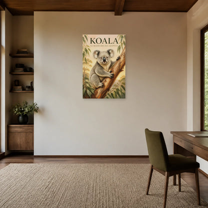 Affiche Koala, le matin des eucalyptus dans un bureau - Art Virtuoso