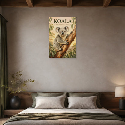 Affiche Koala, le matin des eucalyptus dans une chambre - Art Virtuoso