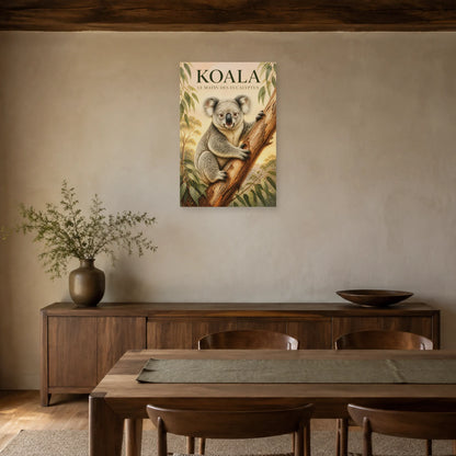 Affiche Koala, le matin des eucalyptus dans une salle à manger - Art Virtuoso