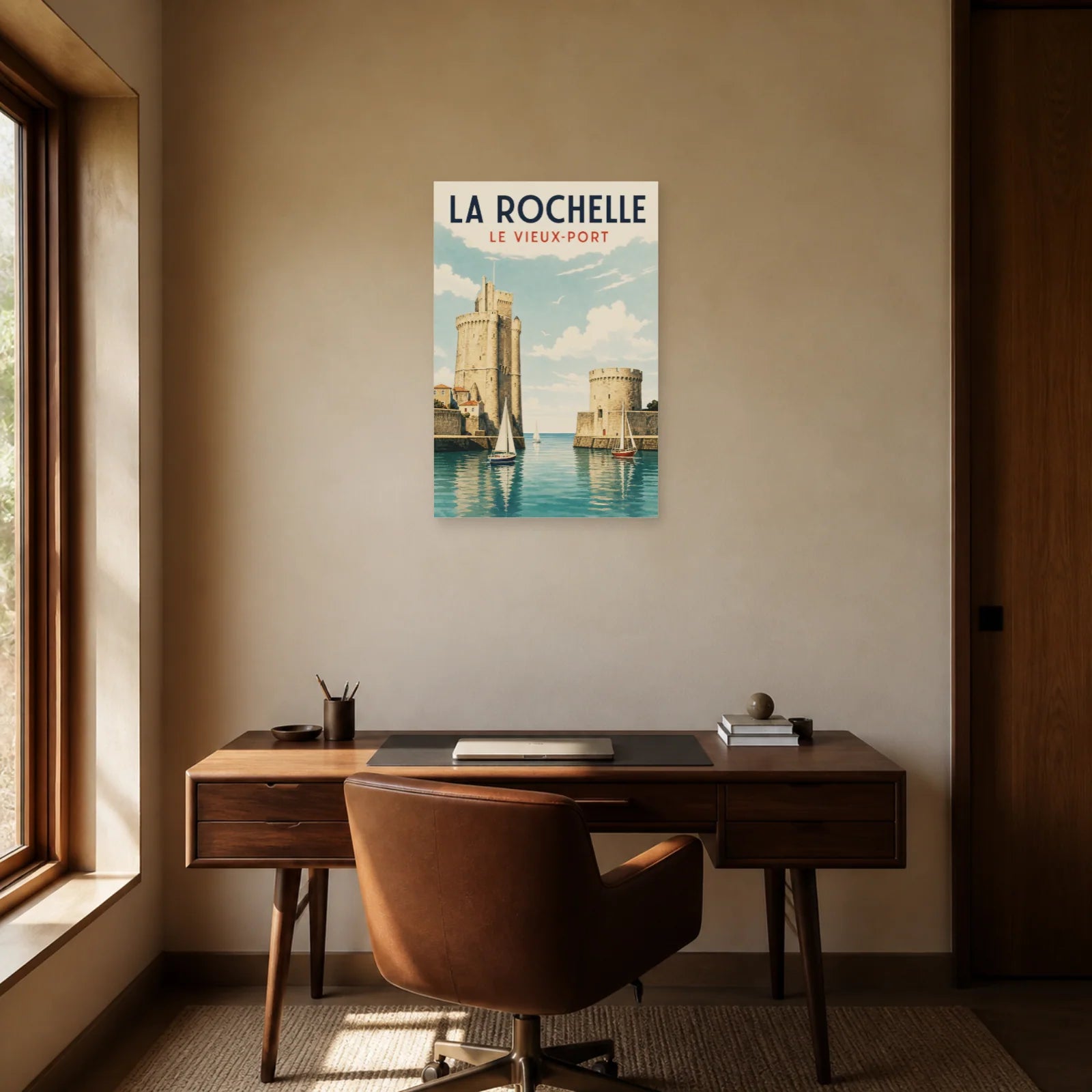 Affiche La Rochelle – Le Vieux-Port dans un bureau - Art Virtuoso
