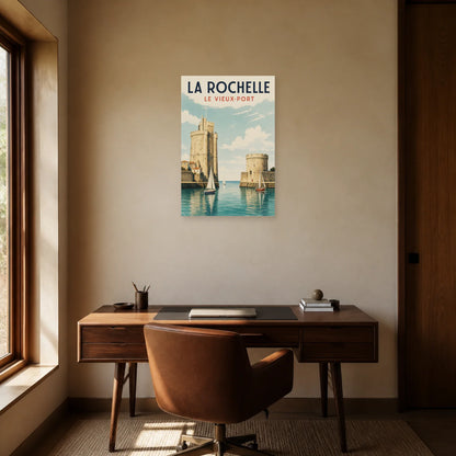 Affiche La Rochelle – Le Vieux-Port dans un bureau - Art Virtuoso
