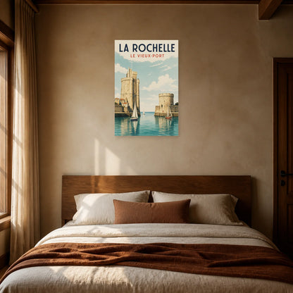 Affiche La Rochelle – Le Vieux-Port dans une chambre - Art Virtuoso