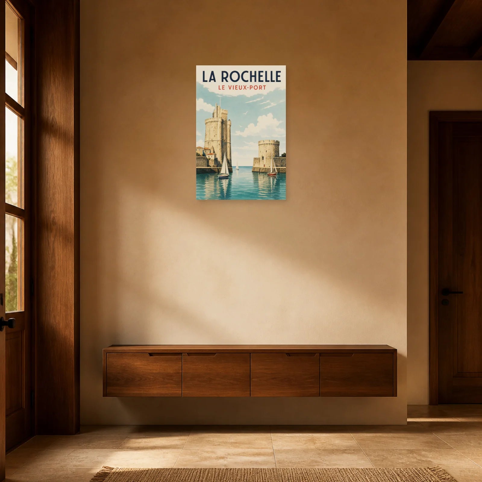 Affiche La Rochelle – Le Vieux-Port dans une entrée ou un couloir - Art Virtuoso