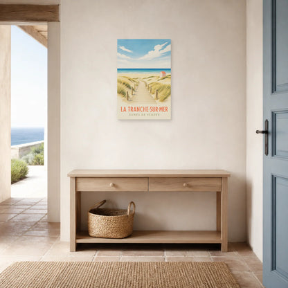 Affiche La Tranche-sur-Mer – Dunes de Vendée dans une entrée ou un couloir - Art Virtuoso