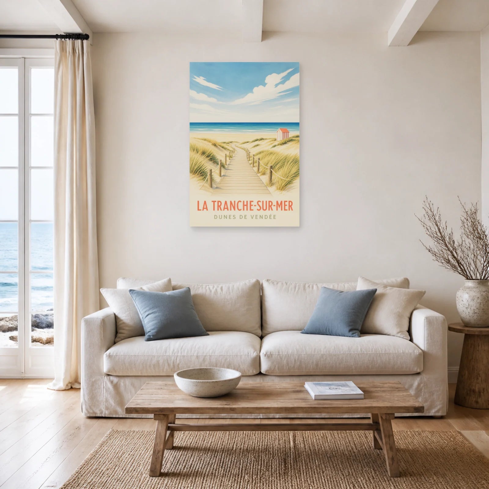 Affiche La Tranche-sur-Mer – Dunes de Vendée dans un salon - Art Virtuoso