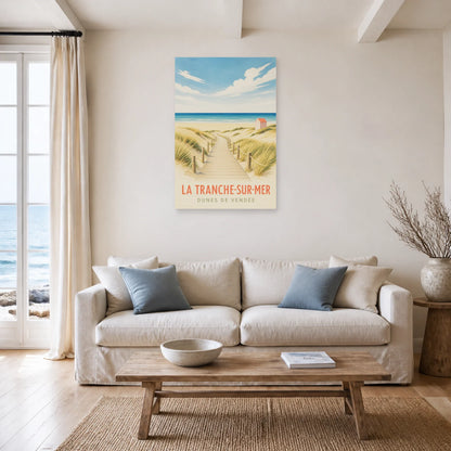 Affiche La Tranche-sur-Mer – Dunes de Vendée dans un salon - Art Virtuoso