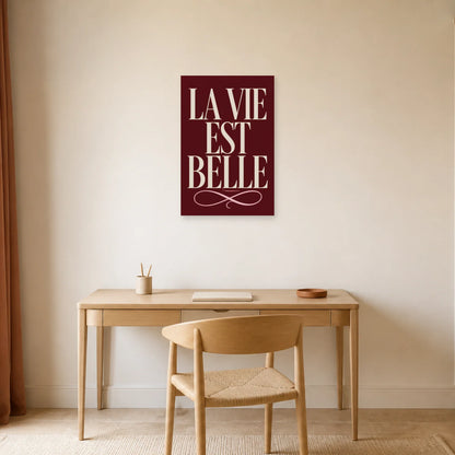 Affiche La vie est belle – Élégance française dans un bureau - Art Virtuoso
