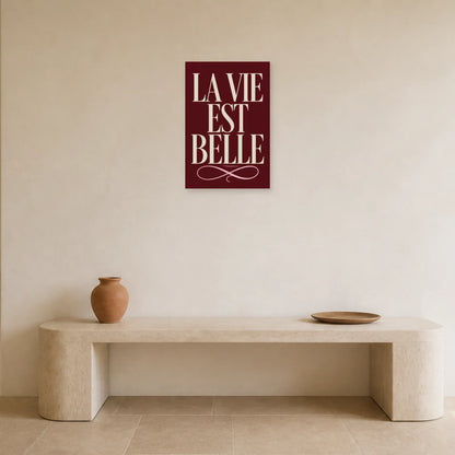 Affiche La vie est belle – Élégance française dans une entrée ou un couloir - Art Virtuoso