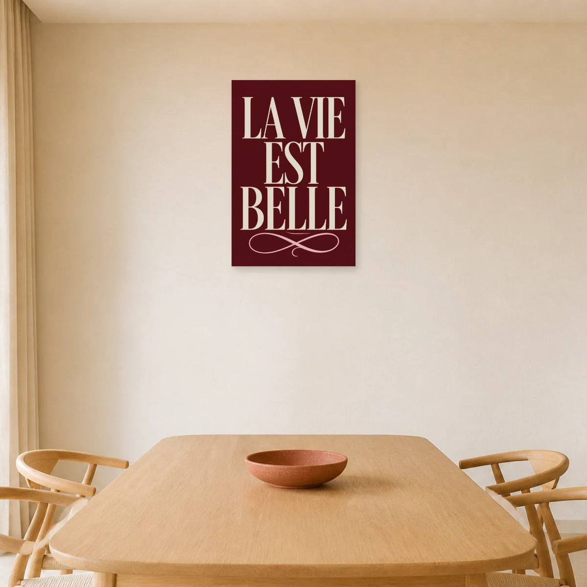 Affiche La vie est belle – Élégance française dans une salle à manger - Art Virtuoso