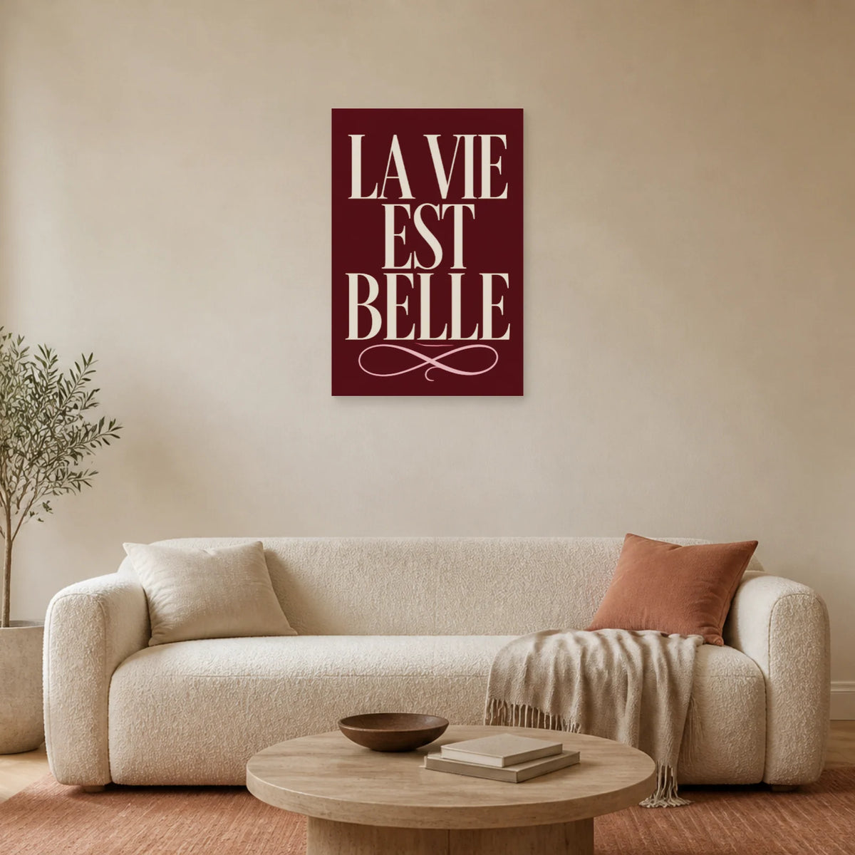 Affiche La vie est belle – Élégance française dans un salon - Art Virtuoso