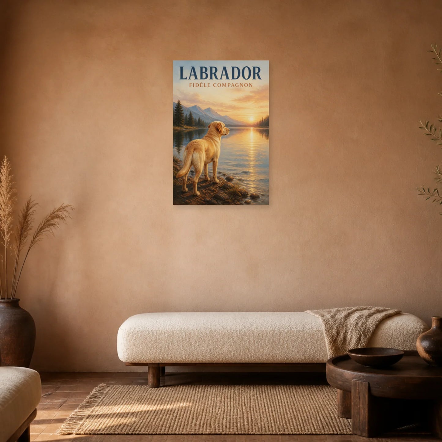 Affiche Labrador – Fidèle Compagnon dans une chambre - Art Virtuoso
