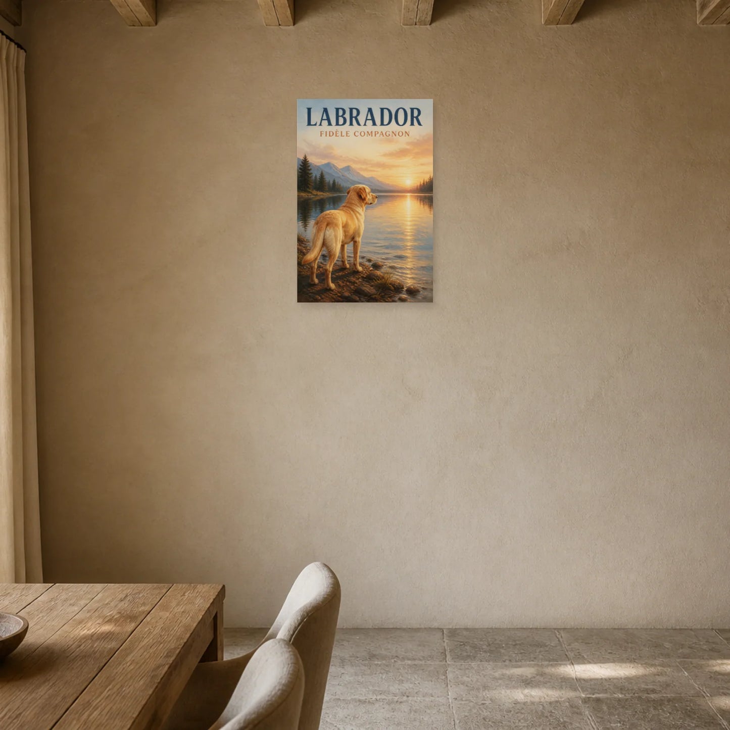 Affiche Labrador – Fidèle Compagnon dans une entrée ou un couloir - Art Virtuoso