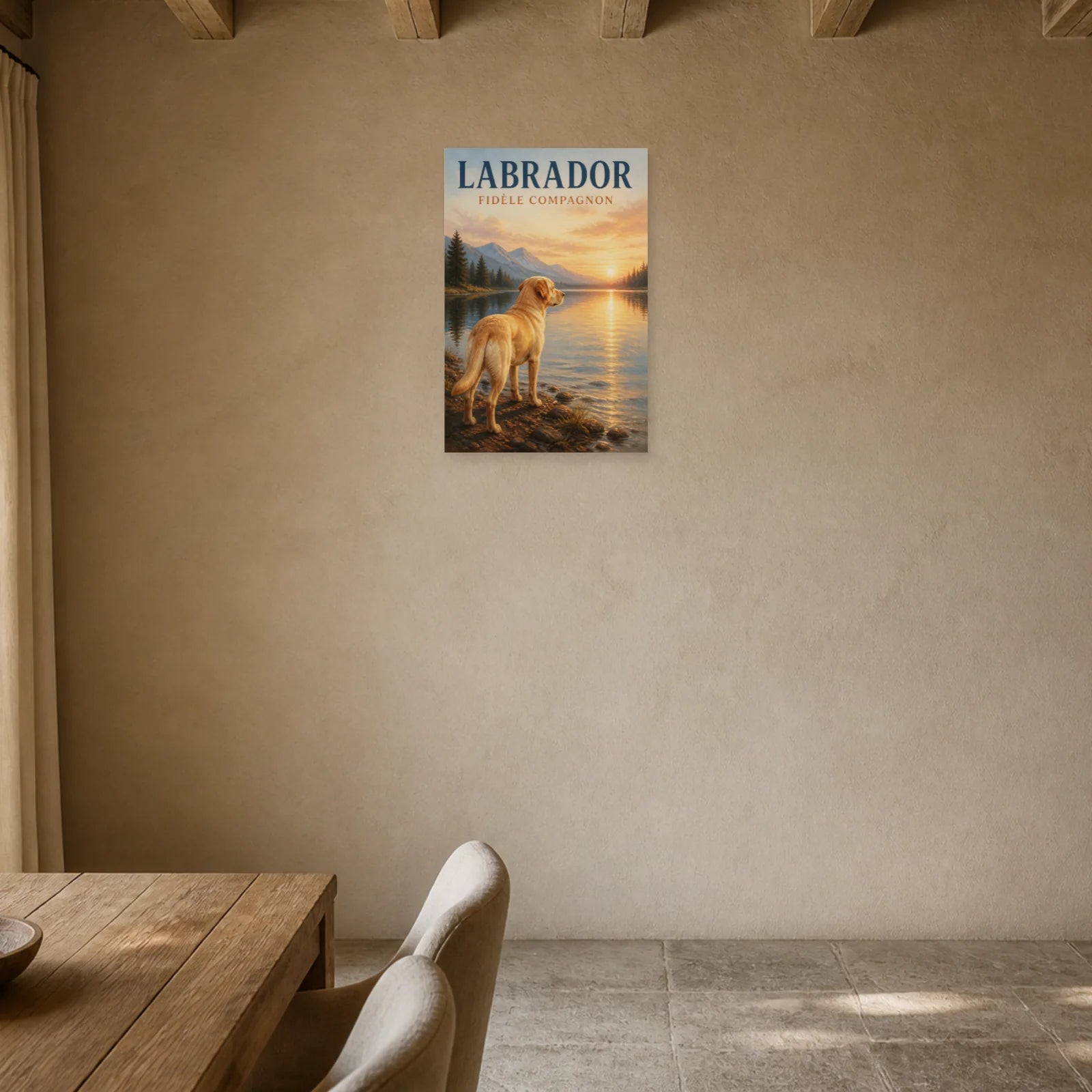 Affiche Labrador – Fidèle Compagnon dans une entrée ou un couloir - Art Virtuoso