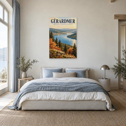 Affiche Lac de Gérardmer – Rives vosgiennes dans une chambre - Art Virtuoso