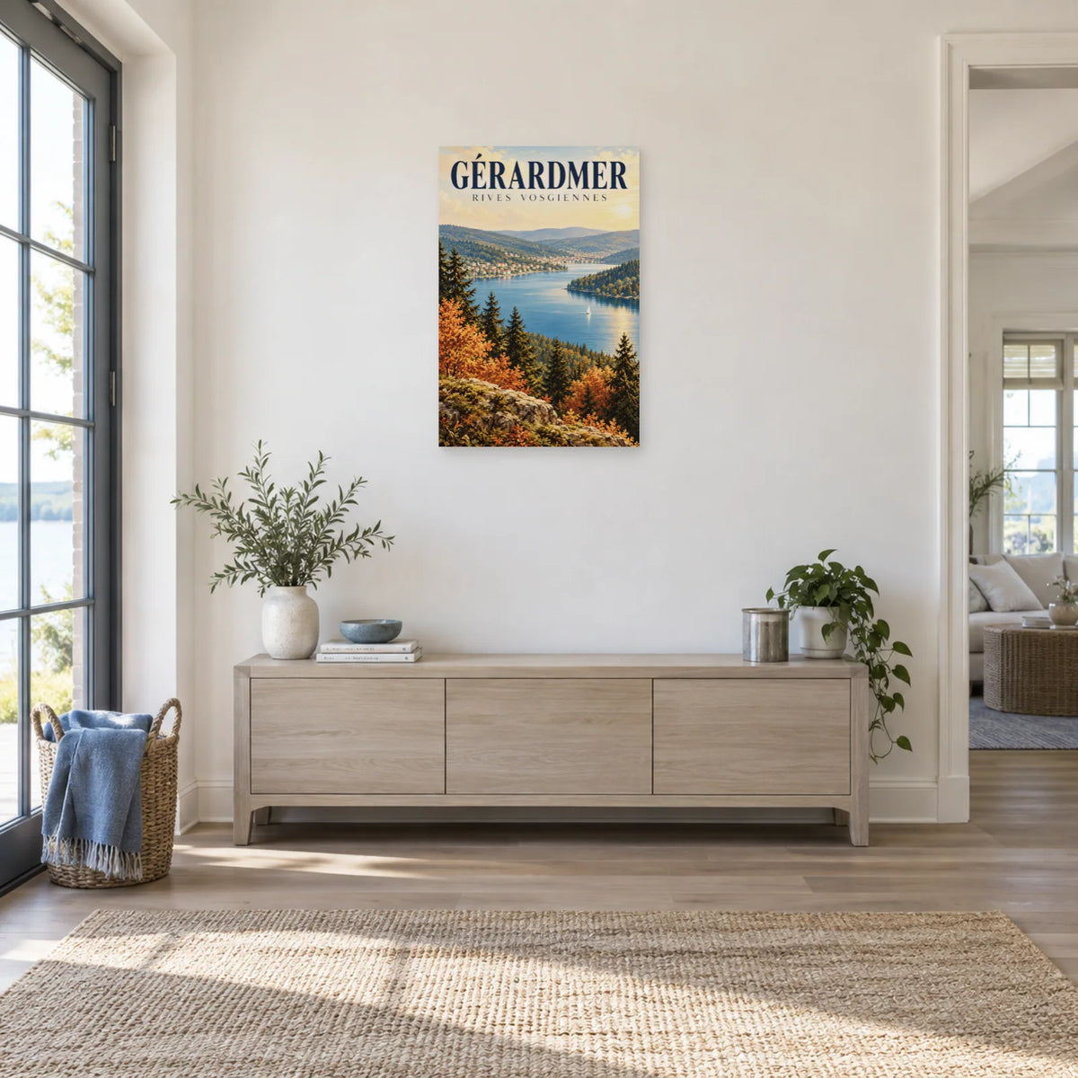 Affiche Lac de Gérardmer – Rives vosgiennes dans une entrée ou un couloir - Art Virtuoso
