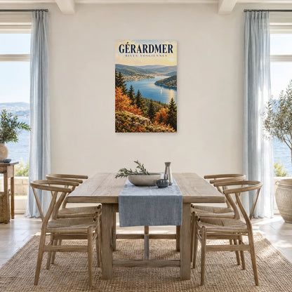 Affiche Lac de Gérardmer – Rives vosgiennes dans une salle à manger - Art Virtuoso