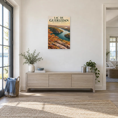 Affiche Lac de Guerlédan – Méandres boisés dans une entrée ou un couloir - Art Virtuoso