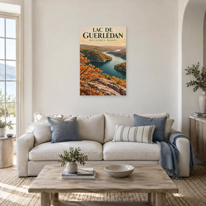 Affiche Lac de Guerlédan – Méandres boisés dans un salon - Art Virtuoso