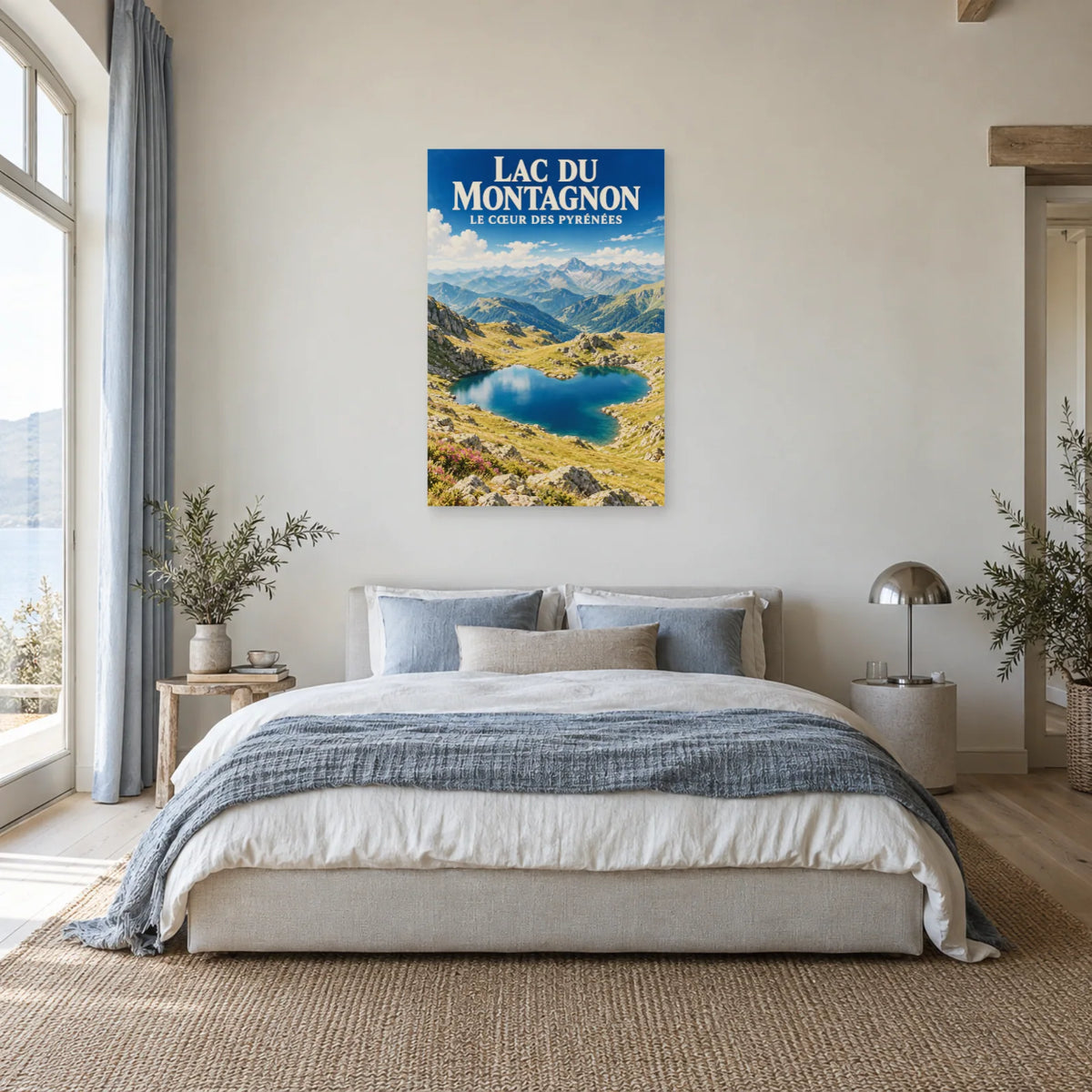 Affiche Lac du Montagnon – Le cœur des Pyrénées dans une chambre - Art Virtuoso