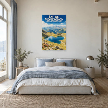 Affiche Lac du Montagnon – Le cœur des Pyrénées dans une chambre - Art Virtuoso