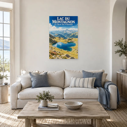 Affiche Lac du Montagnon – Le cœur des Pyrénées dans un salon - Art Virtuoso