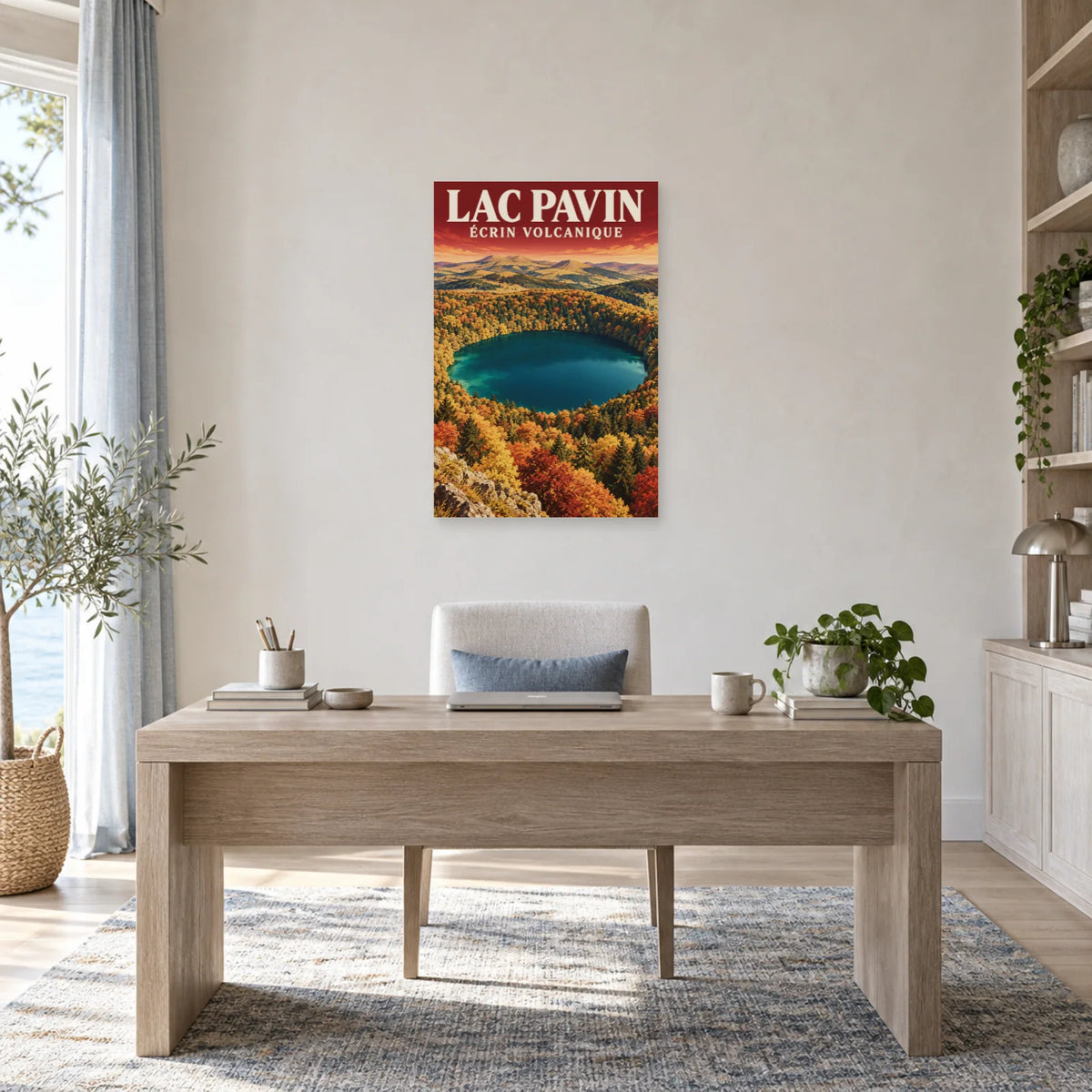 Affiche Lac Pavin – Écrin volcanique dans un bureau - Art Virtuoso