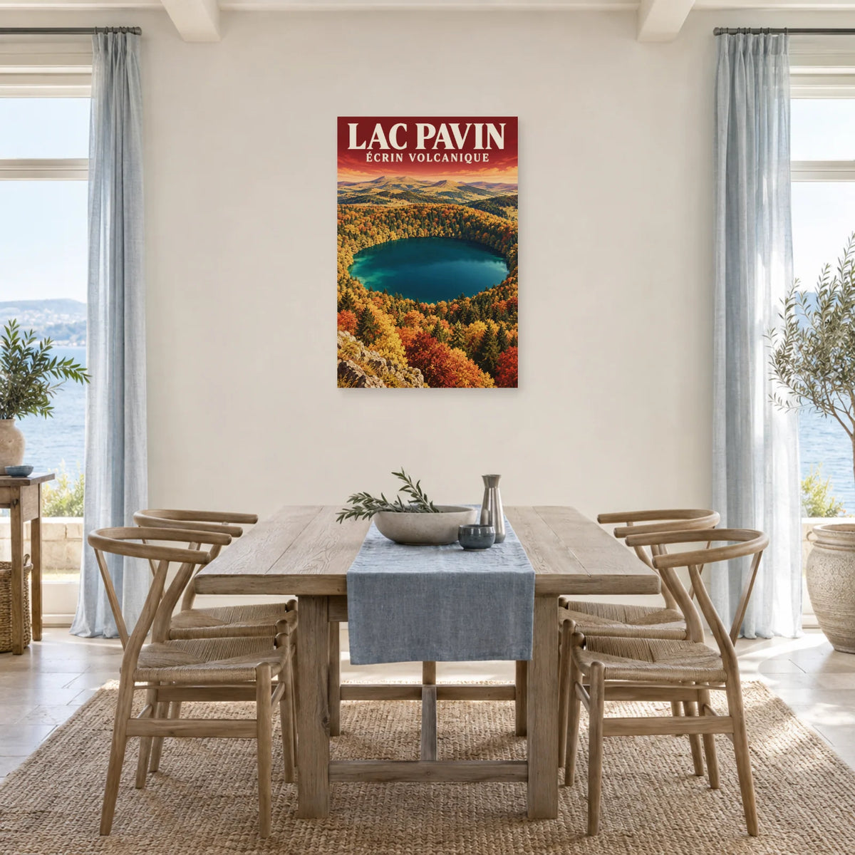 Affiche Lac Pavin – Écrin volcanique dans une salle à manger - Art Virtuoso