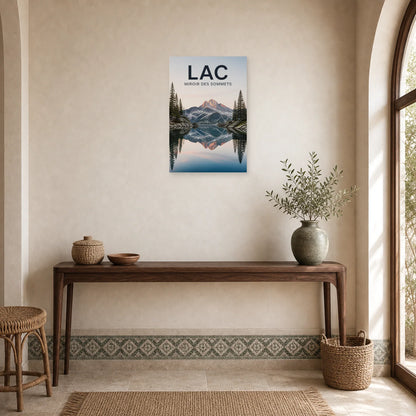 Affiche Lac – Miroir des Sommets dans une entrée ou un couloir - Art Virtuoso
