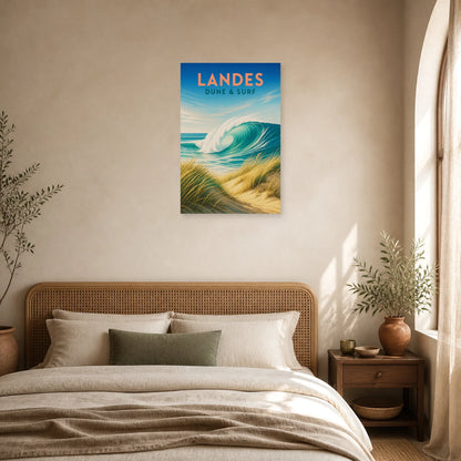 Affiche Landes – Dune & Surf dans une chambre - Art Virtuoso