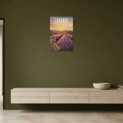 Affiche Lavande – Été en Provence dans une entrée ou un couloir - Art Virtuoso