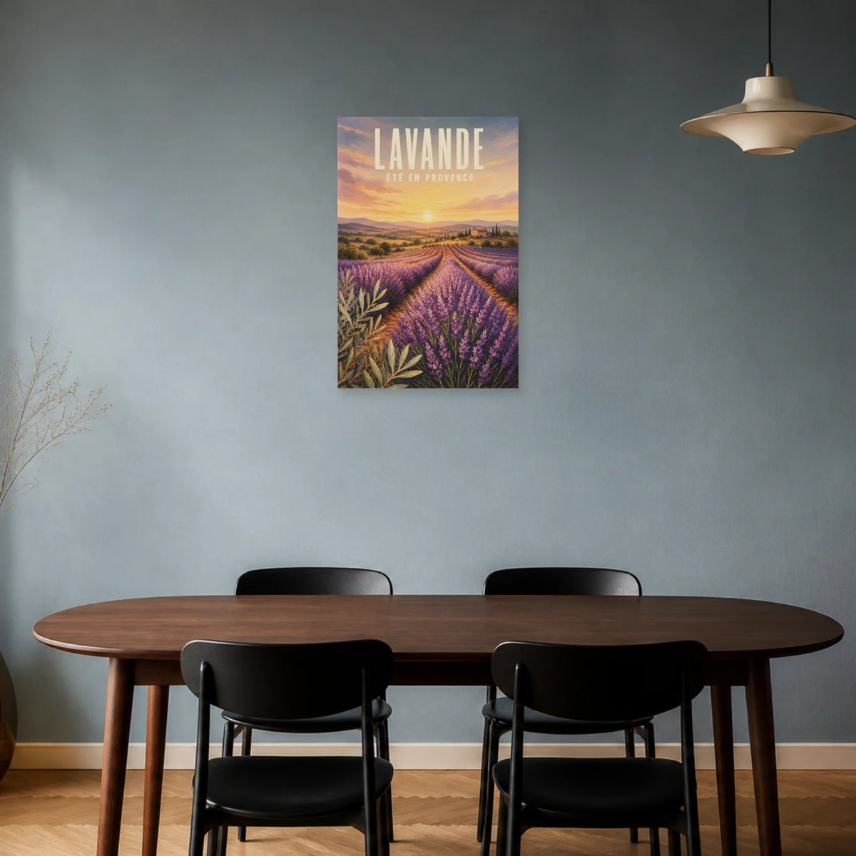 Affiche Lavande – Été en Provence dans une salle à manger - Art Virtuoso