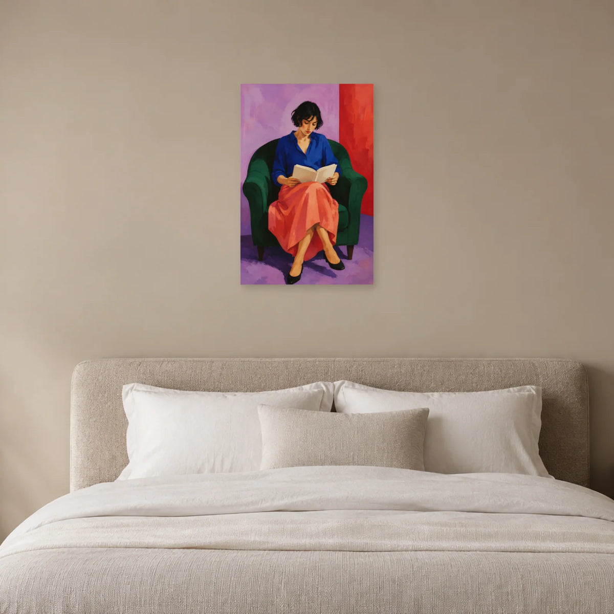 Affiche La lectrice, un monde à soi dans une chambre - Art Virtuoso