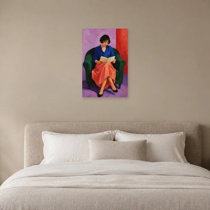 Affiche La lectrice, un monde à soi dans une chambre - Art Virtuoso