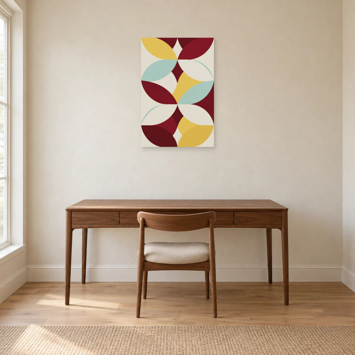 Affiche Lentilles - Entrelacs dans un bureau - Art Virtuoso