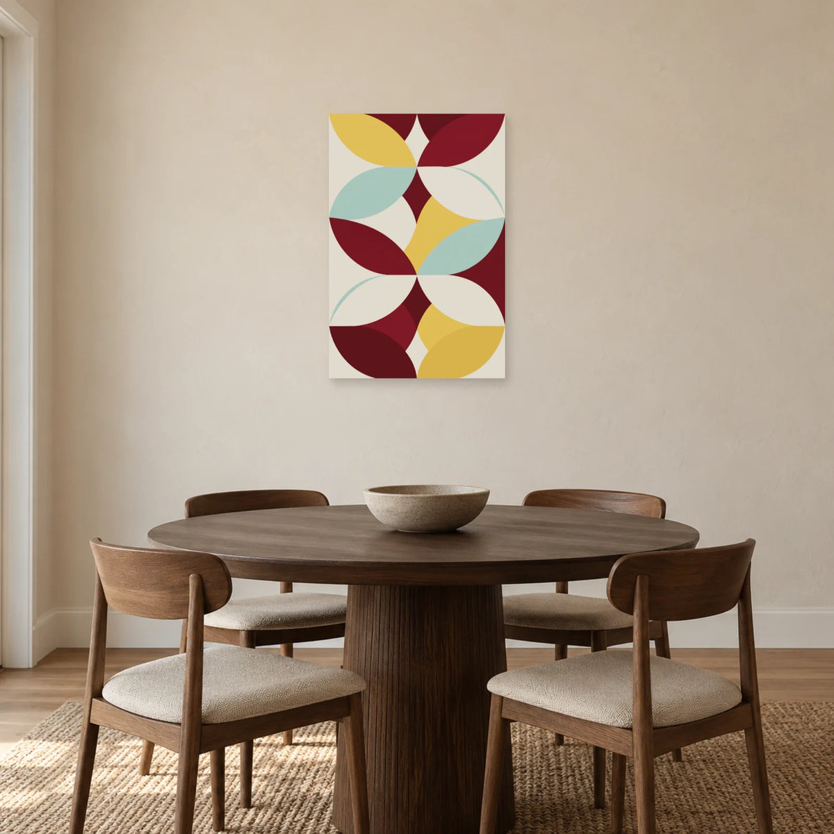 Affiche Lentilles - Entrelacs dans une salle à manger - Art Virtuoso