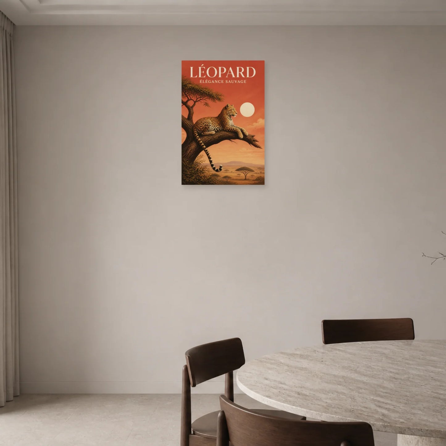 Affiche Léopard – Élégance Sauvage dans une entrée ou un couloir - Art Virtuoso