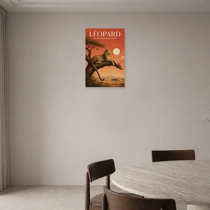 Affiche Léopard – Élégance Sauvage dans une entrée ou un couloir - Art Virtuoso