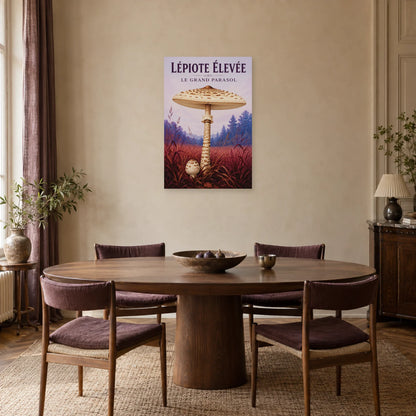 Affiche Lépiote élevée – Le grand parasol dans une salle à manger - Art Virtuoso