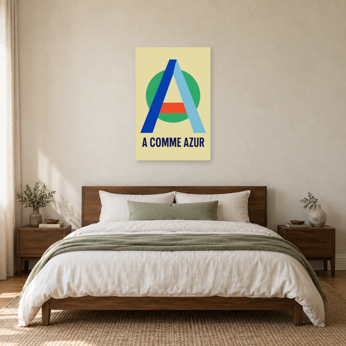 Affiche Lettre A, azur construit dans une chambre - Art Virtuoso
