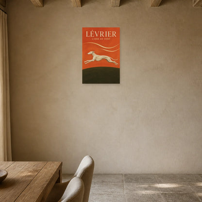 Affiche Lévrier – Ligne de Vent dans une entrée ou un couloir - Art Virtuoso