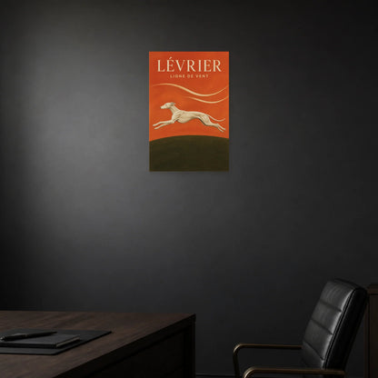 Affiche Lévrier – Ligne de Vent dans une salle à manger - Art Virtuoso