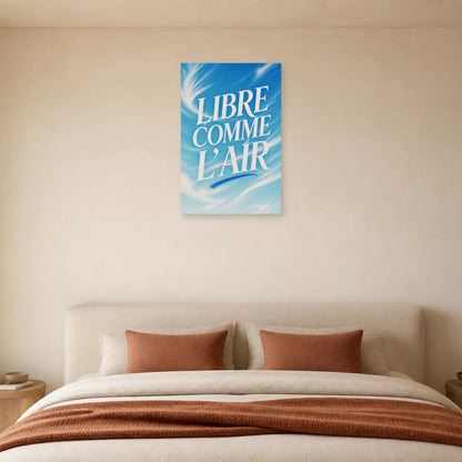 Affiche Libre comme l’air – Ciel en mouvement dans une chambre - Art Virtuoso