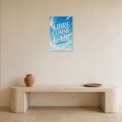 Affiche Libre comme l’air – Ciel en mouvement dans une entrée ou un couloir - Art Virtuoso
