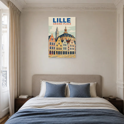 Affiche Lille – Grand-Place dans une chambre - Art Virtuoso