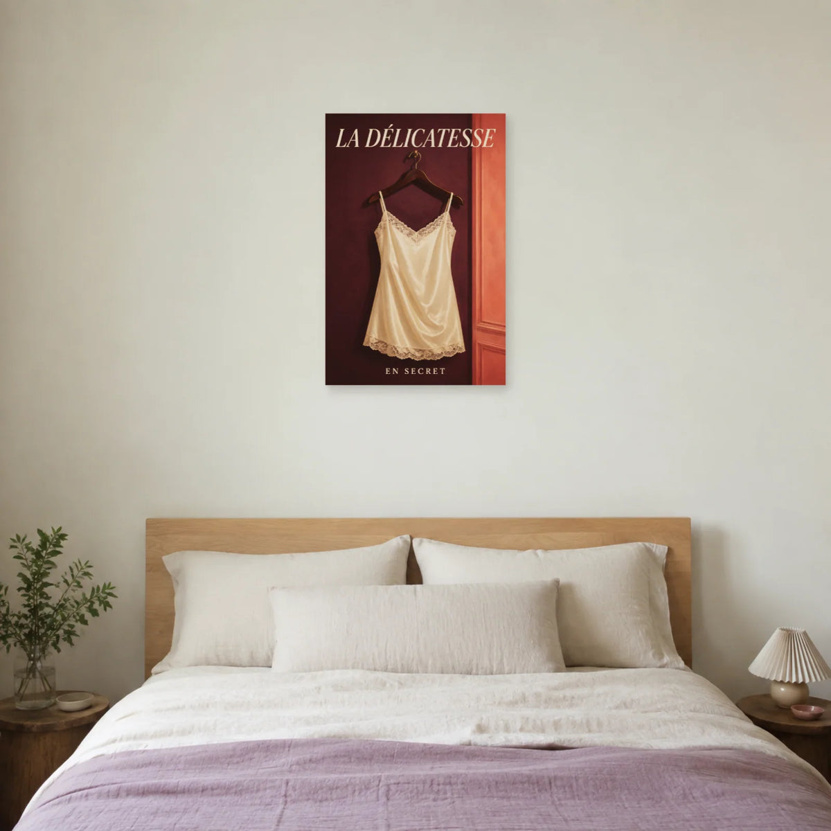 Affiche Lingerie rétro, la délicatesse en secret dans une chambre - Art Virtuoso